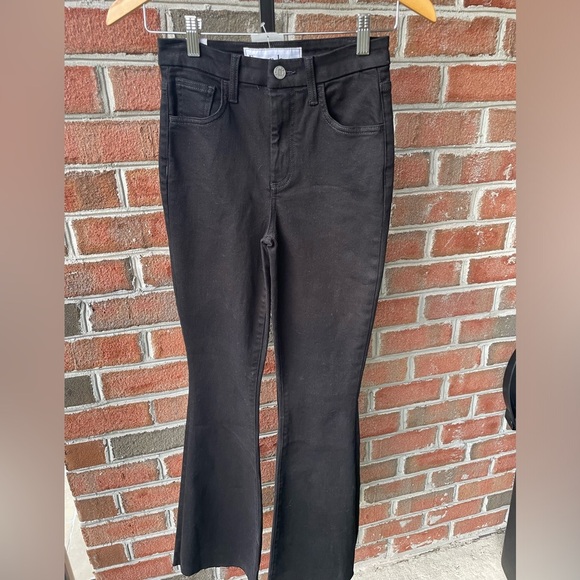 NWT Frank & Eileen Flannigan Flare Leg Jeans, In Black Size 24 - Picture 2 of 7